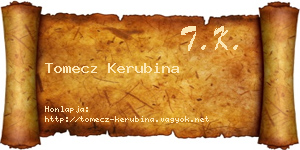 Tomecz Kerubina névjegykártya